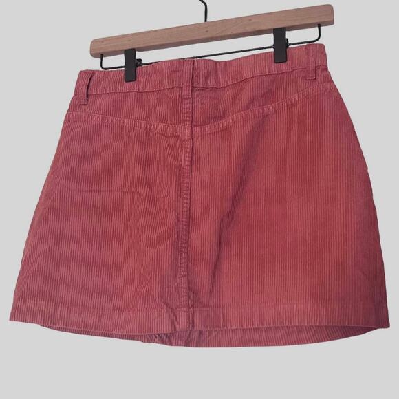 Free People Ray Corduroy Mini Skirt In Myrrh Size 8 - Picture 5 of 10